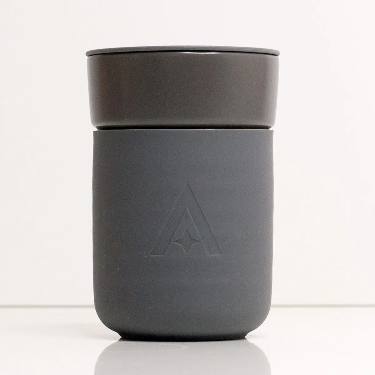 Carry cup ceramic travel mug with lid - Space grey