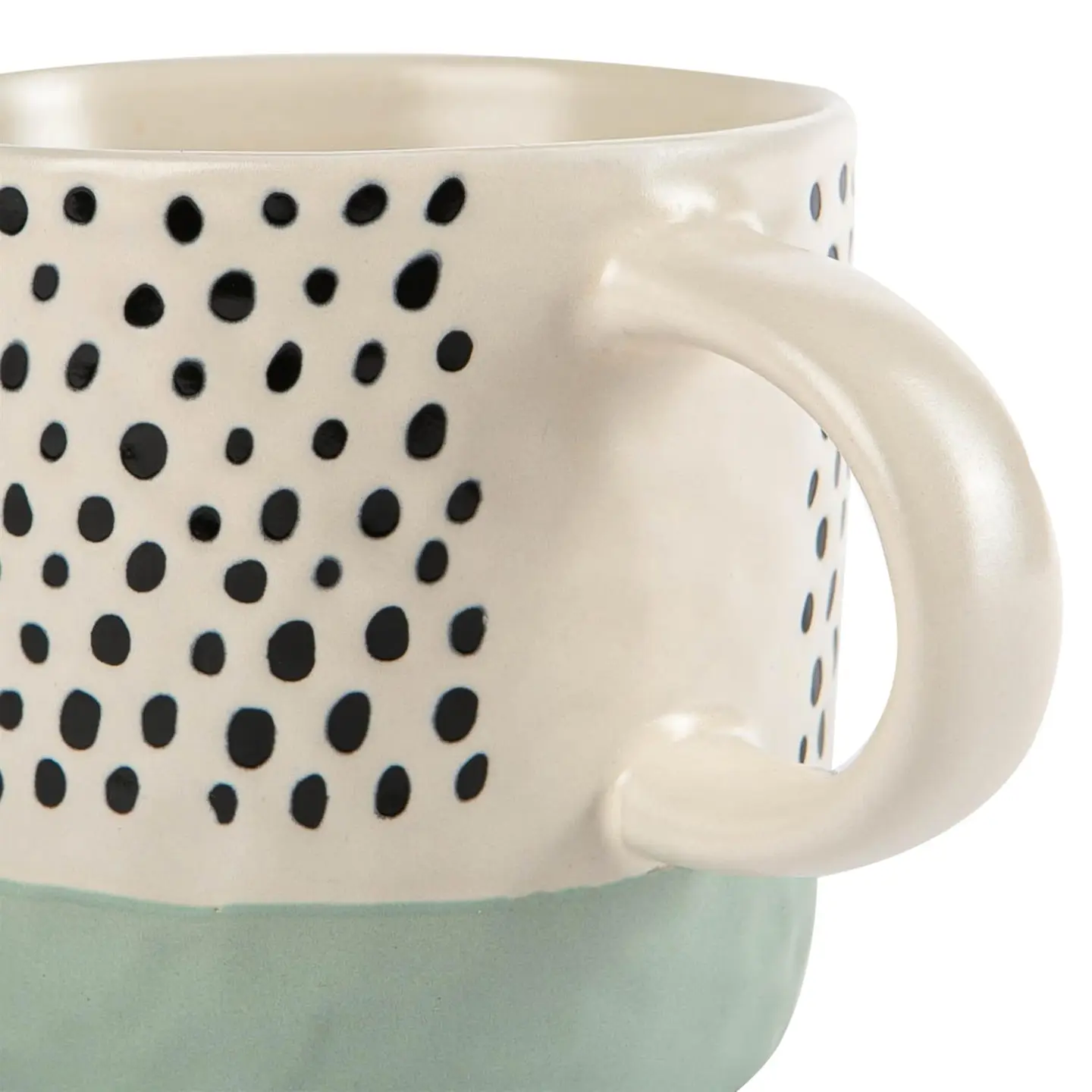Ceramic Dipped Dots Coffee Mug - Image 2