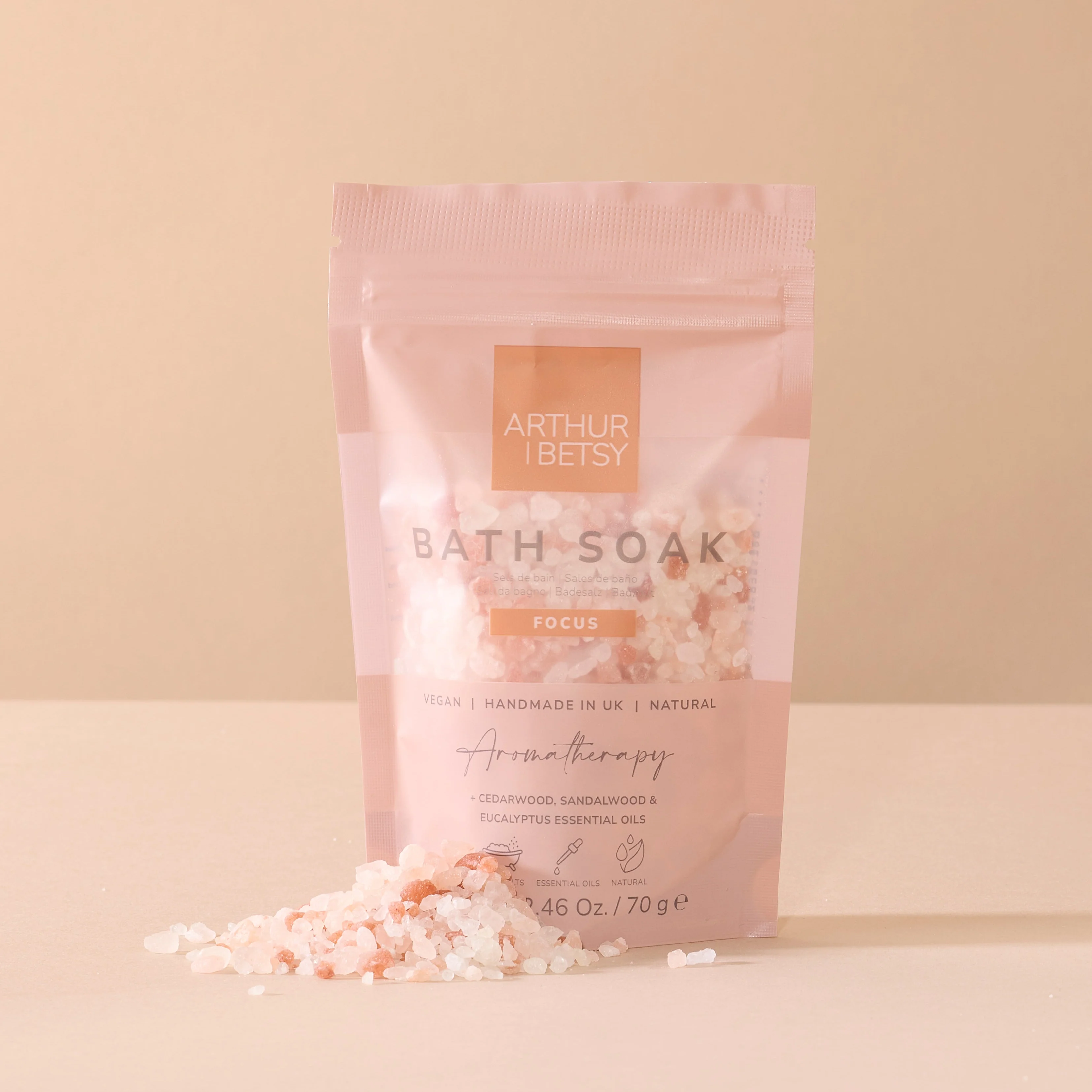 Aromatherapy bath salts - Focus - 70g