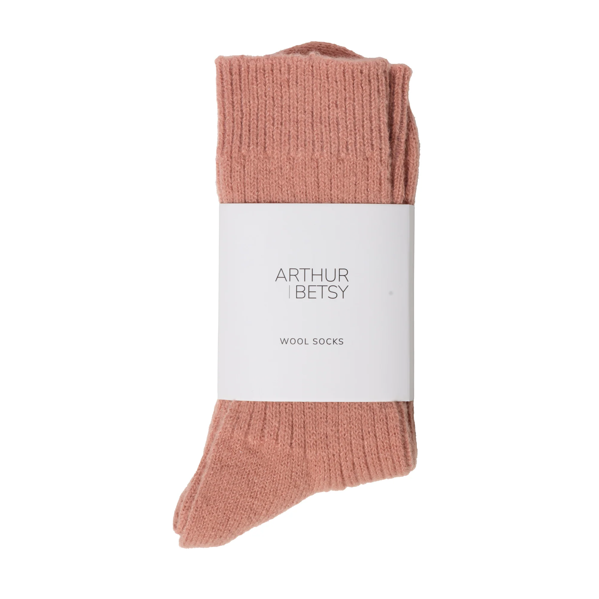 Muted Rose Pink Wool Socks