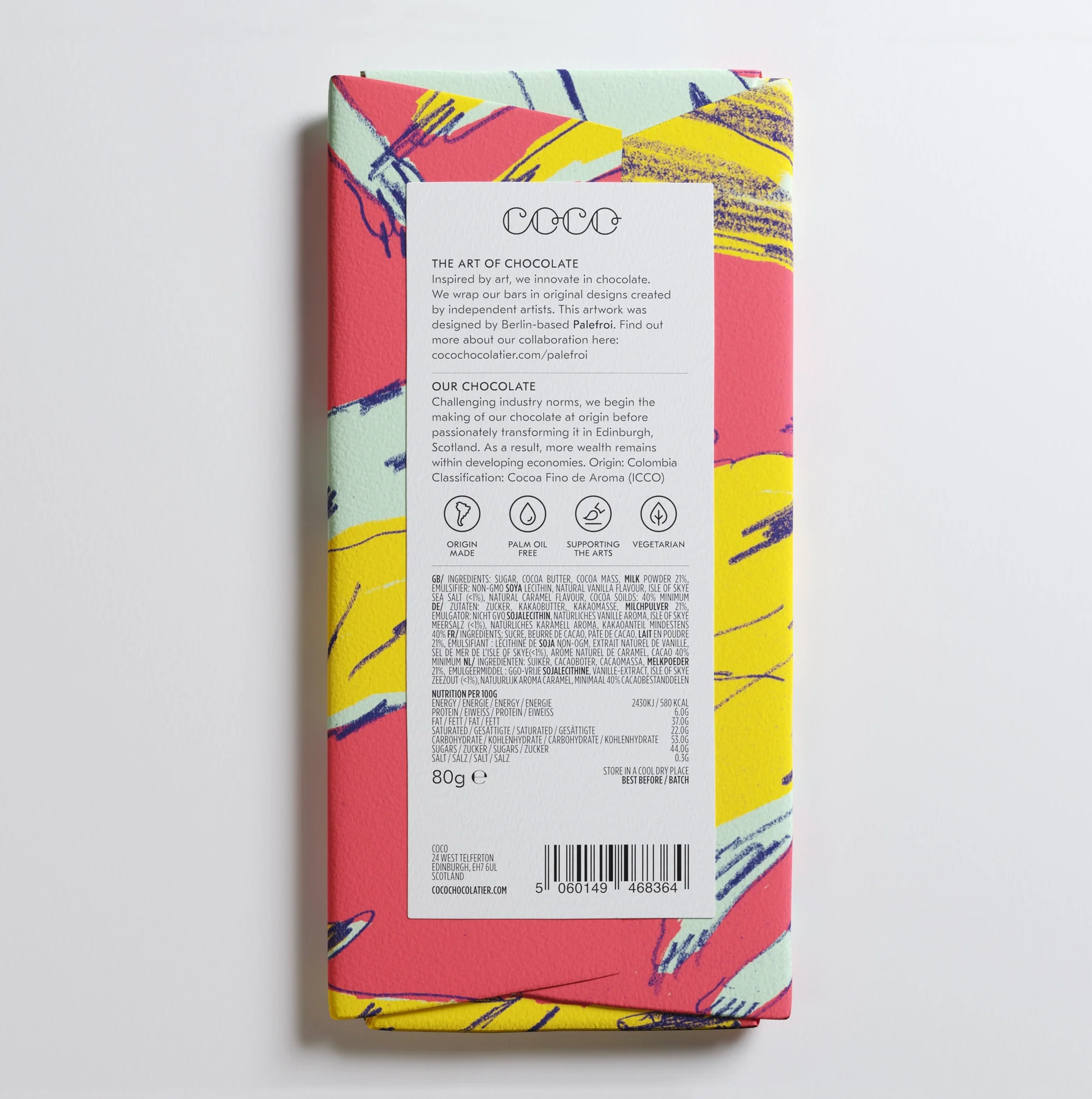 Salted caramel chocolate bar 80g - Image 3